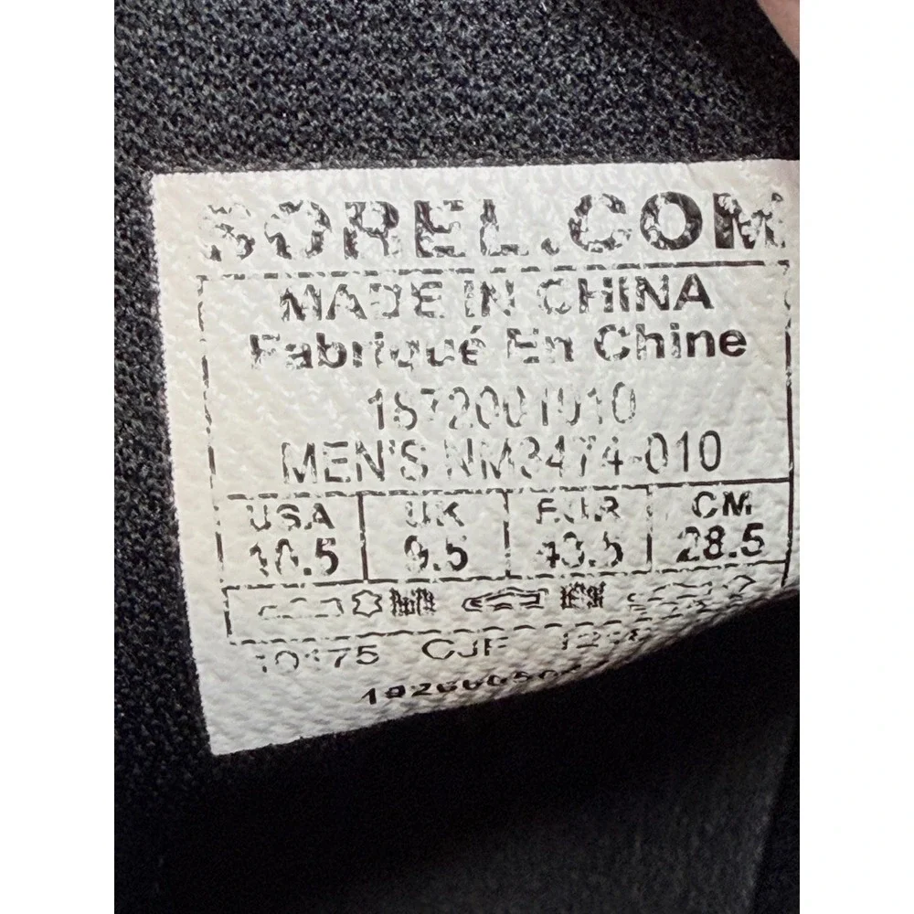 Sorel Madson Chelsea Waterproof Boots Mens 10.5 Black Leather NM3474-010
